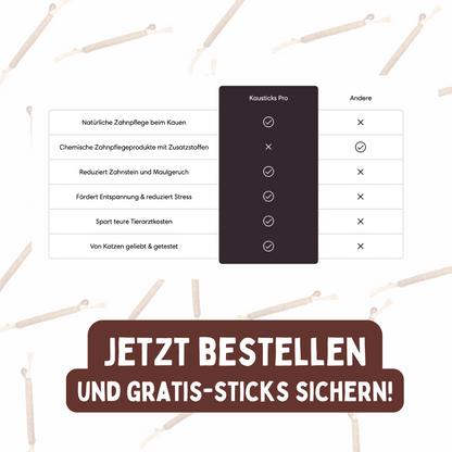 Kausticks Pro – Natürliche Zahnpflege & Spielspaß für gesunde Katzenzähne!